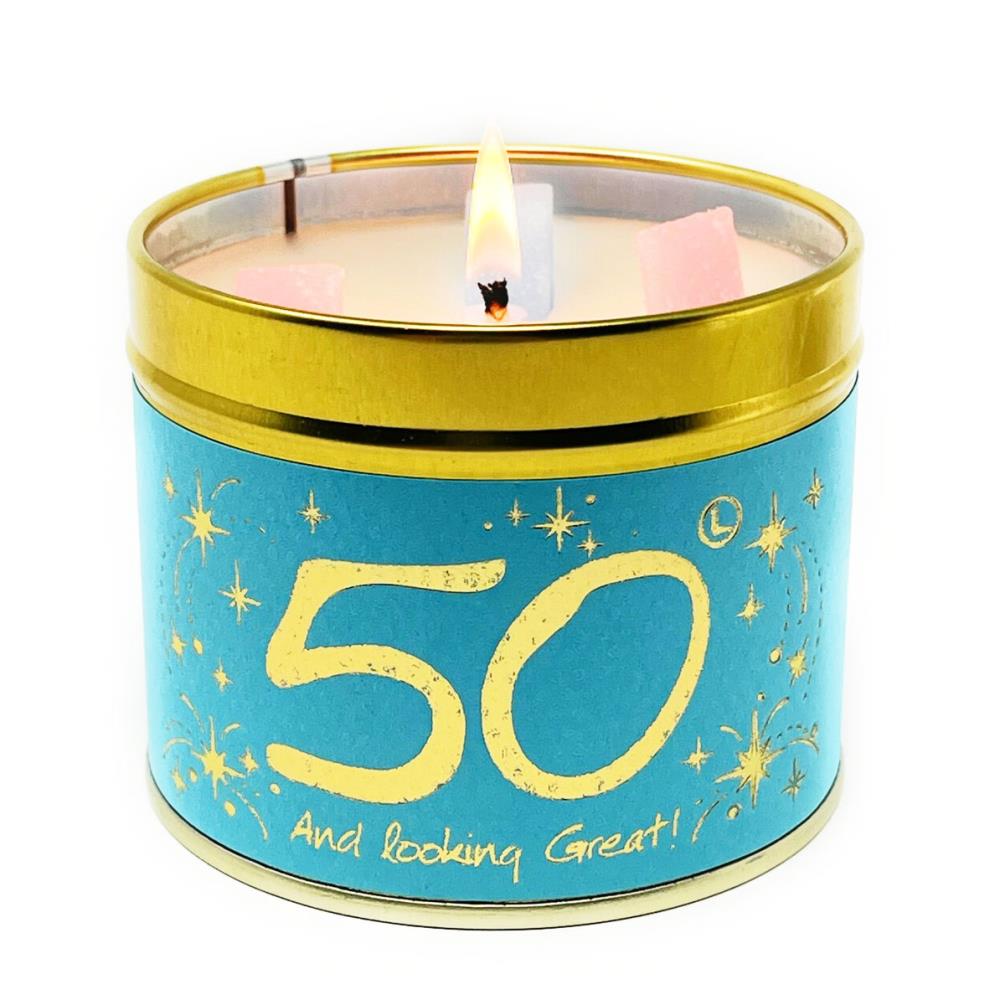 Lily-Flame Happy Birthday 50 Tin Candle Extra Image 1